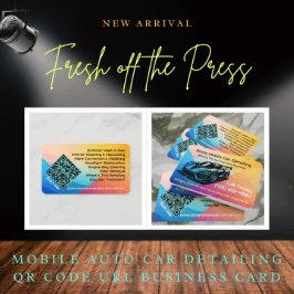 Hot Popping Mobiele Auto Auto Detailing QR Code UR Visitekaartje