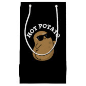Hot Potato Funny Veggie Pun Dark BG Klein Cadeauzakje (Voorkant)