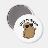 Hot Potato Funny Veggie Pun Magneet (Voorkant / Achterkant)