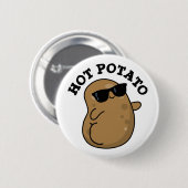 Hot Potato Funny Veggie Pun Ronde Button 5,7 Cm (Voorkant /achterkant)