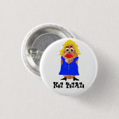 Hot Potato Lady, grappig Ronde Button 3,2 Cm (Voorkant /achterkant)