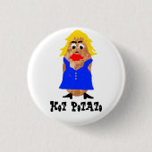 Hot Potato Lady, grappig Ronde Button 3,2 Cm (Voorkant)