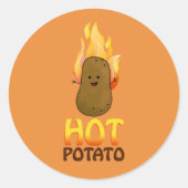 Hot Potato Ronde Sticker (Voorkant)