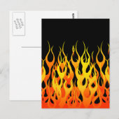 Hot Racing Flames Grafisch Briefkaart (Voorkant / Achterkant)