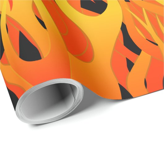 Hot Racing Flames Grafisch Cadeaupapier (Rol Hoek)