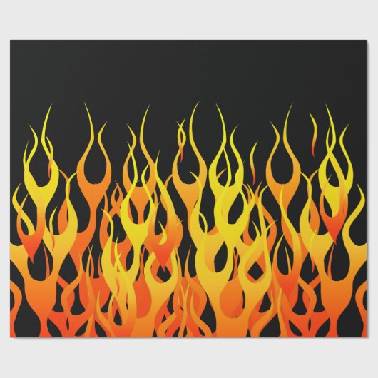 Hot Racing Flames Grafisch Cadeaupapier (Vlak)