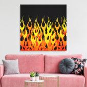 Hot Racing Flames Grafisch Canvas Afdruk (Insitu (Woonkamer))
