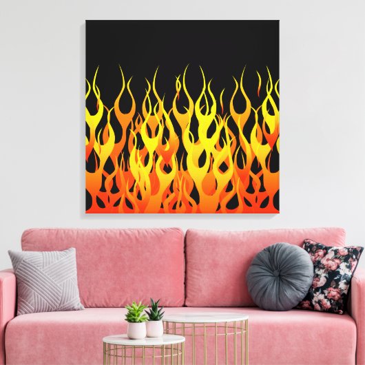 Hot Racing Flames Grafisch Canvas Afdruk (Insitu (Woonkamer))