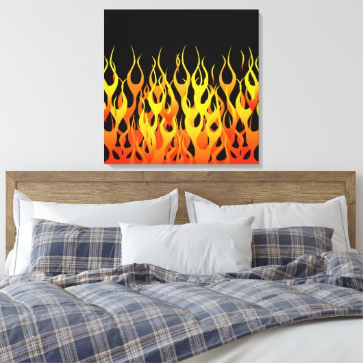 Hot Racing Flames Grafisch Canvas Afdruk (Insitu (Slaapkamer))