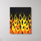 Hot Racing Flames Grafisch Canvas Afdruk (Voorkant)