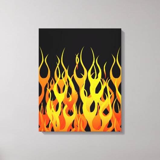 Hot Racing Flames Grafisch Canvas Afdruk (Voorkant)