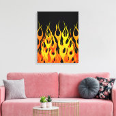 Hot Racing Flames Grafisch Canvas Afdruk (Insitu (Woonkamer))