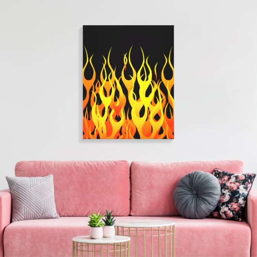 Hot Racing Flames Grafisch Canvas Afdruk (Insitu (Woonkamer))