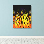 Hot Racing Flames Grafisch Canvas Afdruk (Insitu (Houten vloer))