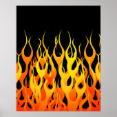 Hot Racing Flames Grafisch Poster (Voorkant)