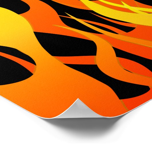 Hot Racing Flames Grafisch Poster (Hoek)