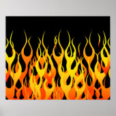 Hot Racing Flames Grafisch Poster (Voorkant)