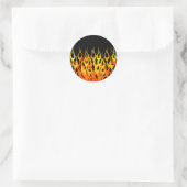 Hot Racing Flames Grafisch Ronde Sticker (Tas)