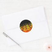 Hot Racing Flames Grafisch Ronde Sticker (Envelop)