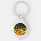 Hot Racing Flames Grafisch Sleutelhanger (Voorkant)