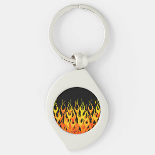 Hot Racing Flames Grafisch Sleutelhanger
