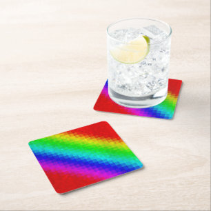 Hot Rainbow Mosaic Shimmer, Kartonnen Onderzetters