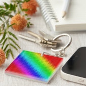 Hot Rainbow Mosaic Shimmer, Sleutelhanger (Voorkant Rechts)