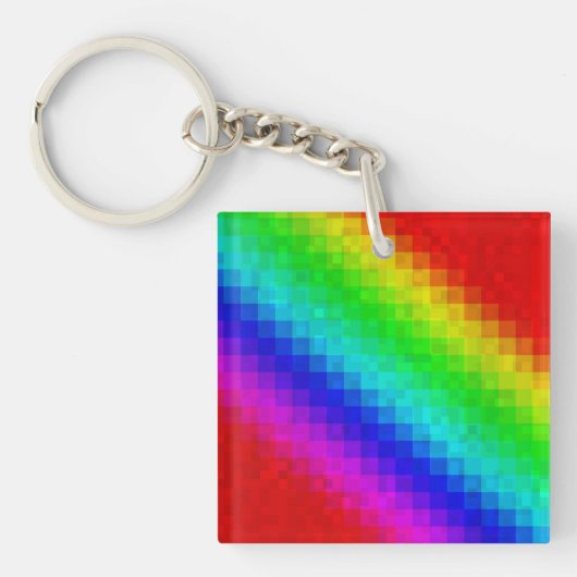 Hot Rainbow Mosaic Shimmer, Sleutelhanger (voorkant)