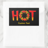 HOT RECHTHOEKIGE STICKER (Tas)