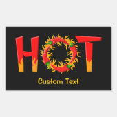 HOT RECHTHOEKIGE STICKER (Voorkant)