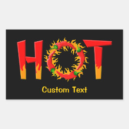 HOT RECHTHOEKIGE STICKER