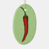 Hot Red Chili Chili Pepper Spicy Vegetable Veggie Keramisch Ornament (Rechts)
