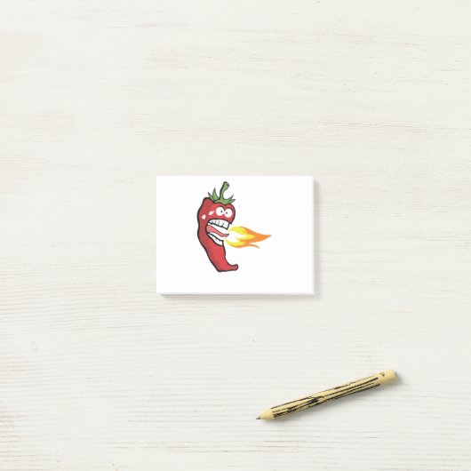 Hot Red Chili Pepper Post-it® Notes (Op bureau)