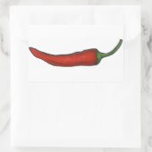 Hot Red Chili Pepper Spicy Chili Peppers Vegetable Rechthoekige Sticker (Tas)