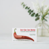 Hot Red Chili Pepper Visitekaartje (Staand voorkant)