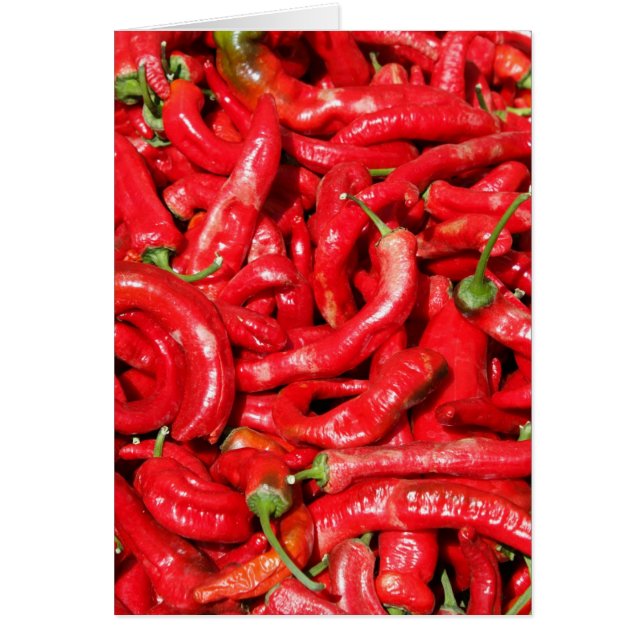 Hot Red Chili Peppers buiten in de Zon (Voorkant)