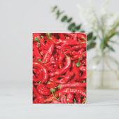 Hot Red Chili Peppers buiten in de Zon Briefkaart (Staand voorkant)