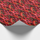 Hot Red Chili Peppers Gift Wrapping Paper Cadeaupapier (Hoek)