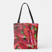 Hot Red Chili Peppers Plantaardige Canvas tas (Achterkant)