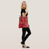 Hot Red Chili Peppers Plantaardige Canvas tas (Op model)