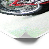 Hot Red Chopper Art Poster (Hoek)