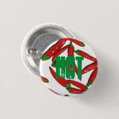 Hot Red Green Chili Peppers Button Pin (Voorkant /achterkant)