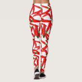 Hot Red Green Chili Peppers Pattern-Leggings Leggings (Achterkant)