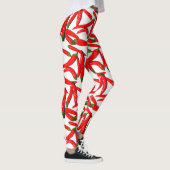 Hot Red Green Chili Peppers Pattern-Leggings Leggings (Rechts)