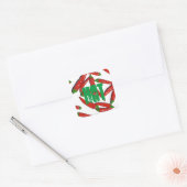 Hot Red Green Chili Peppers Sticker (Envelop)