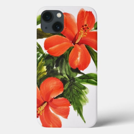 Hot Red Hibiscus Case-Mate iPhone Case (Achterkant)