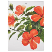 Hot Red Hibiscus Klembord (Achterkant)