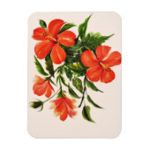 Hot Red Hibiscus Magneet (Verticaal)