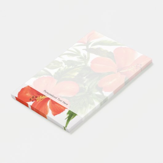 Hot Red Hibiscus Post-it® Notes (Schuin)
