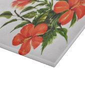 Hot Red Hibiscus Snijplank (Hoek)